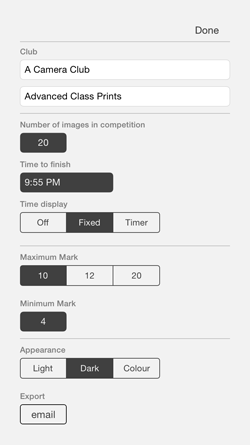 Settings Judging Scores Screenshot